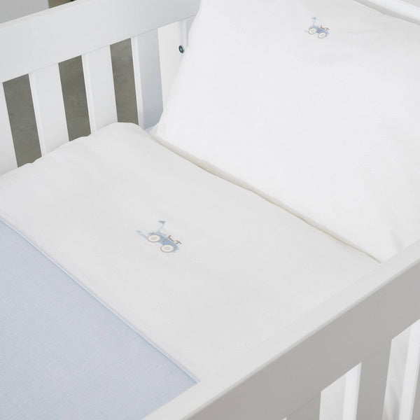 Classic Car Cot Bed Duvet Cover and Pillowcase