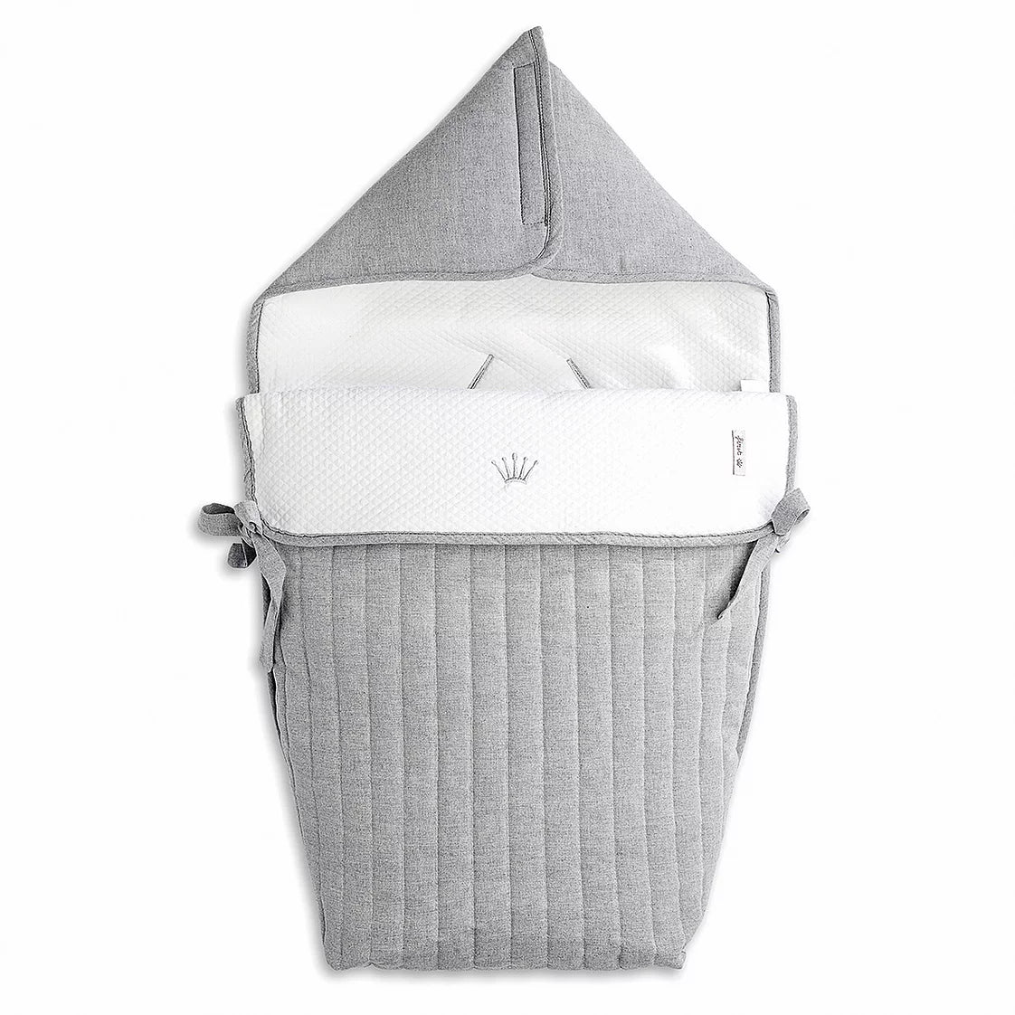 First Endless Grey Angels Nest for Car Seat - Grey Padded Cotton