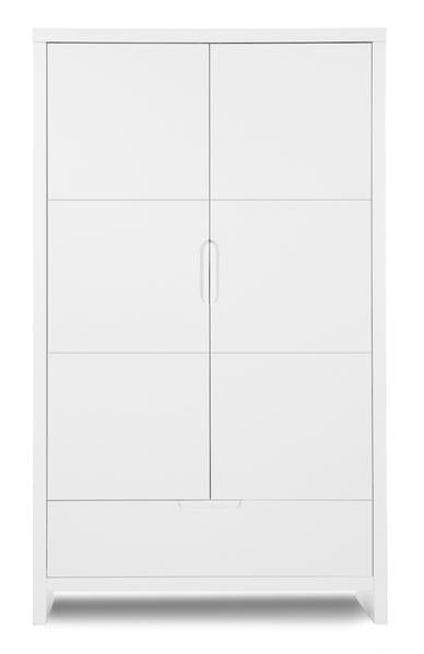 Cuddleco Quadro White Wardrobe 2 Doors + Drawer