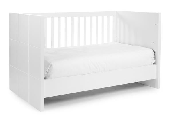 Cuddleco Quadro White Cot Bed 70X140Cm + Slats
