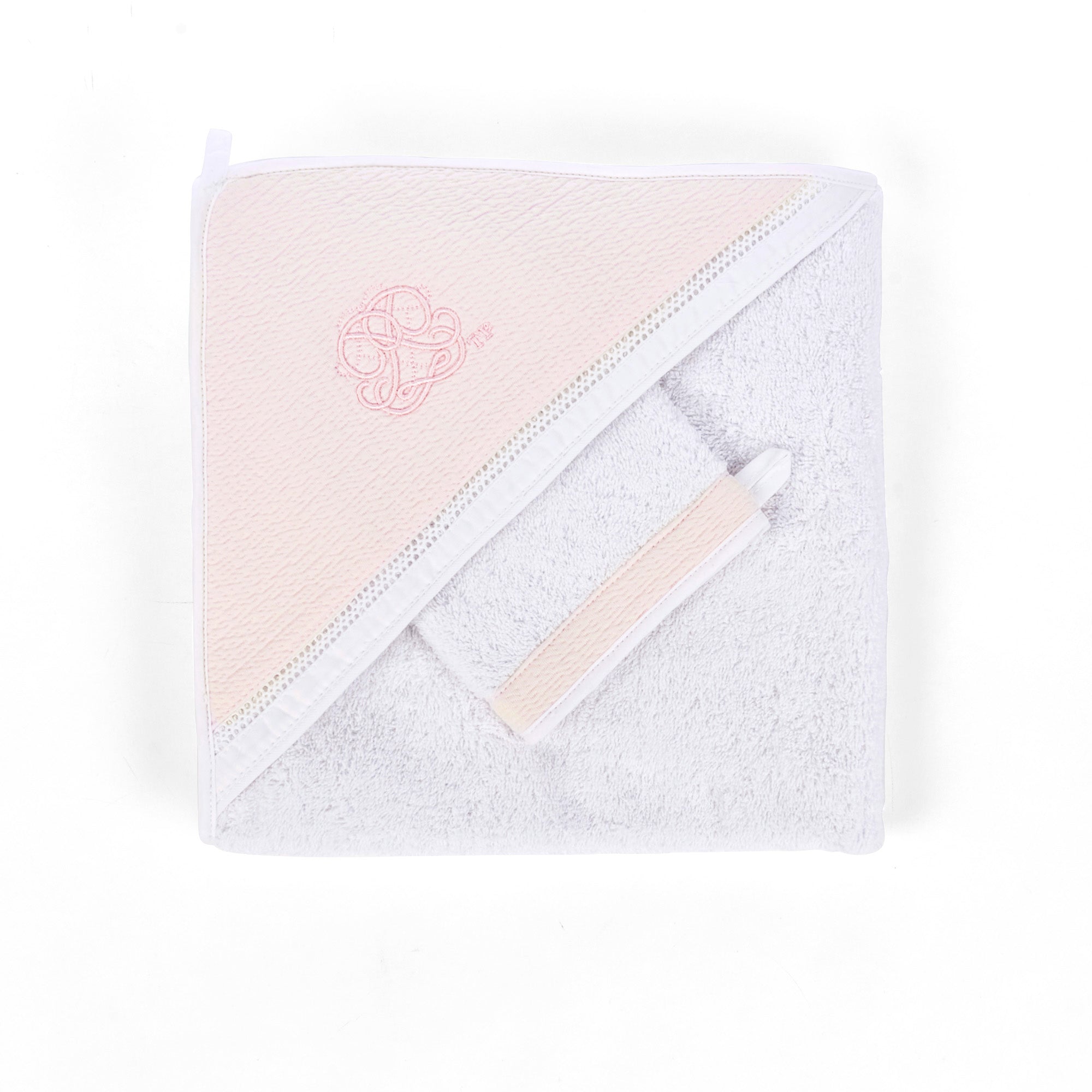 Theophile & Patachou Hooded Towel - Cotton Pink