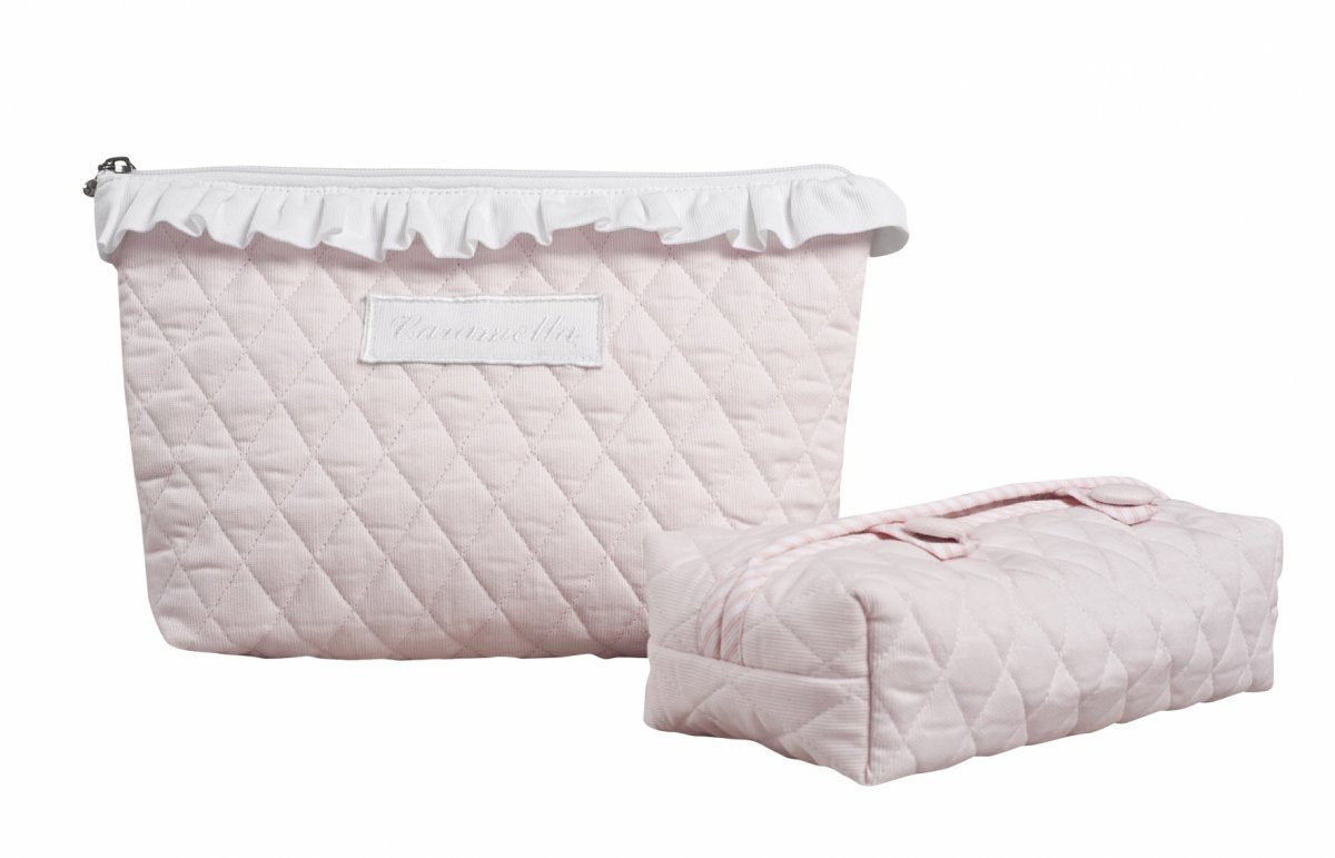 Baby Pink Quilted Wipes Cover
