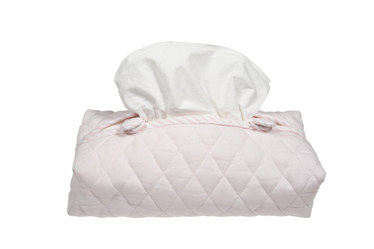Baby Pink Quilted Wipes Cover