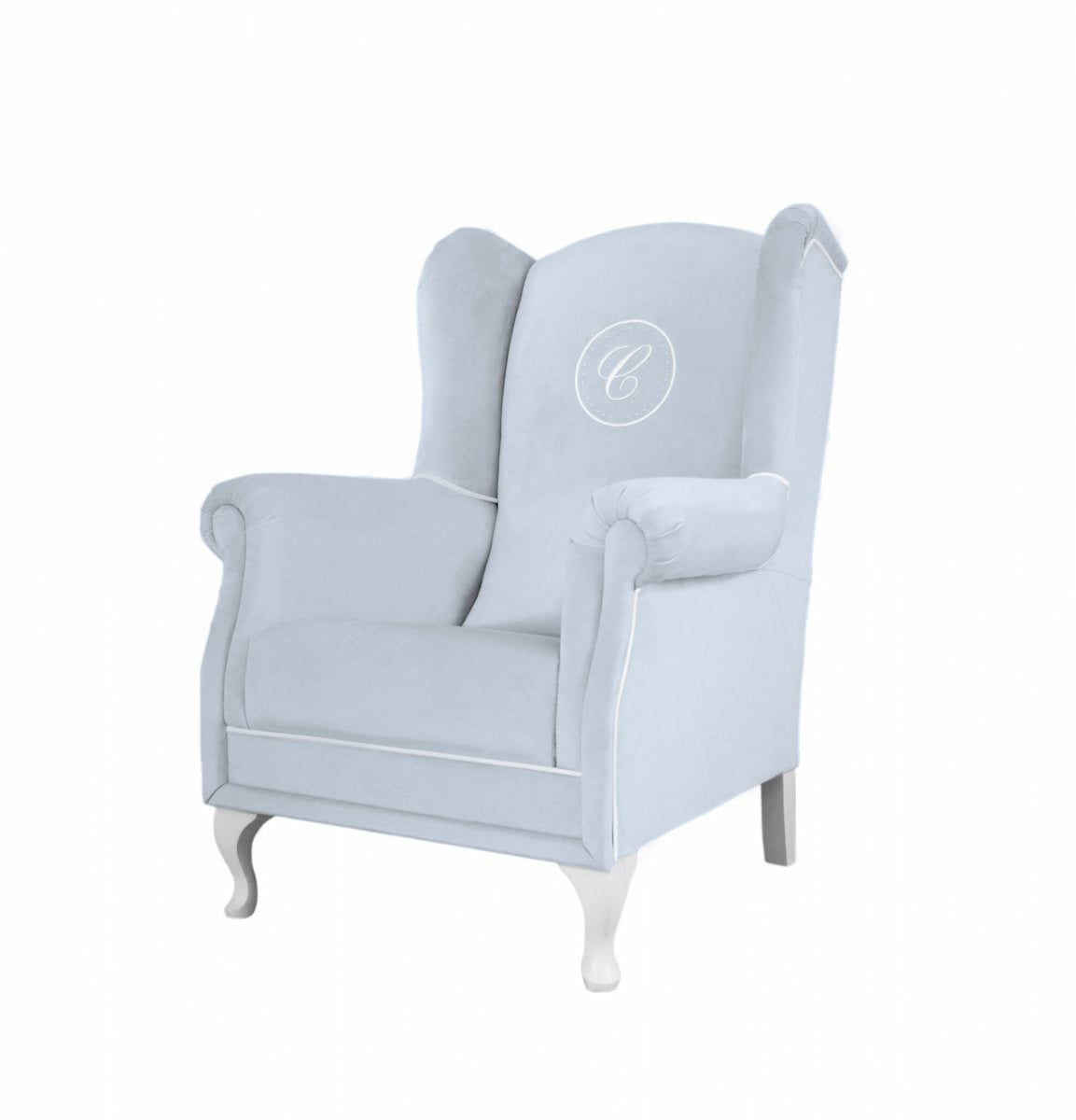 Blue Armchair with Emblem