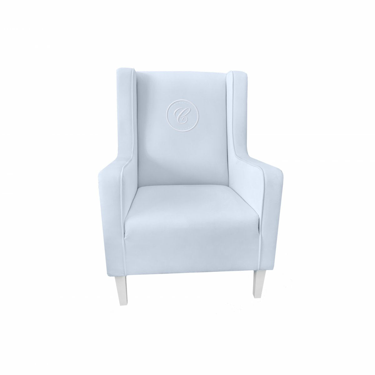 Armchair Modern Blue with Emblem