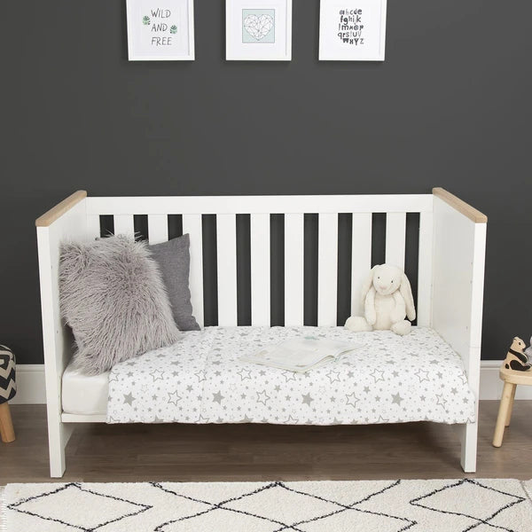 Cuddleco Aylesbury Cot Bed White and Ash