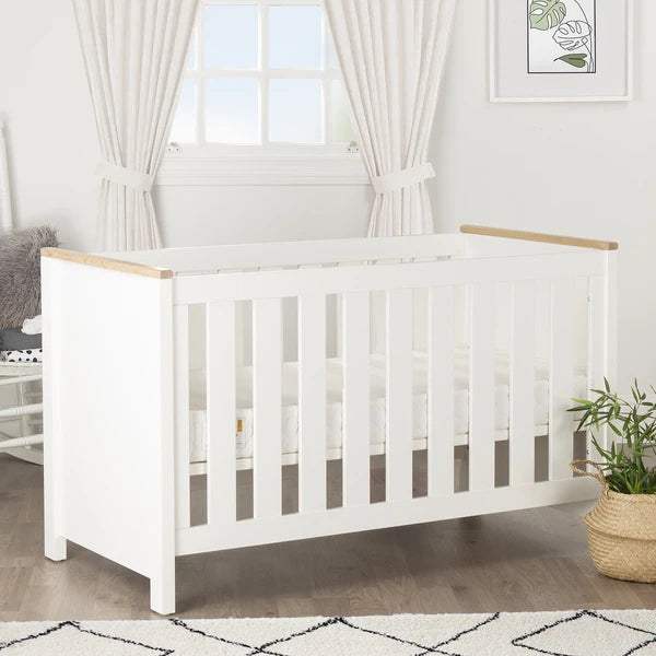Cuddleco Aylesbury Cot Bed White and Ash