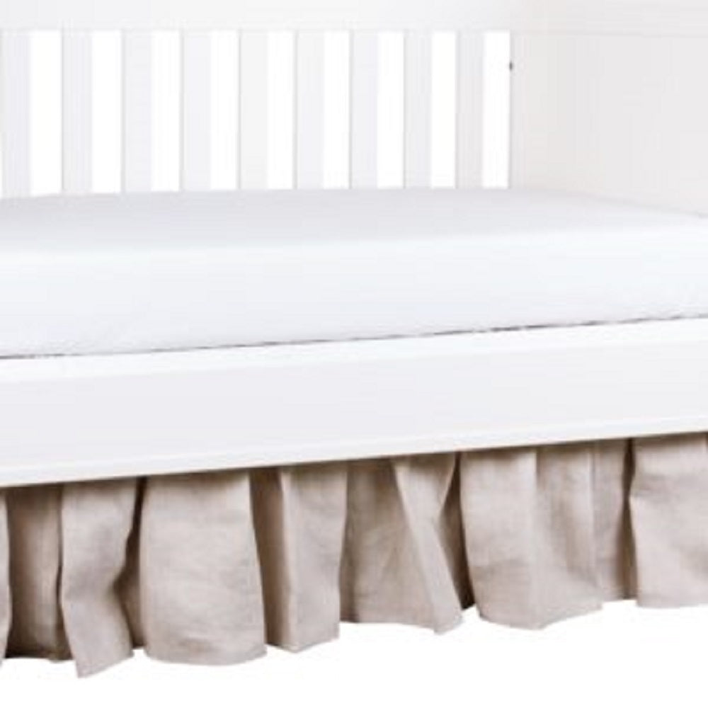 Theophile & Patachou 60 cm Baby Bed Skirt - Natural - Cotton White