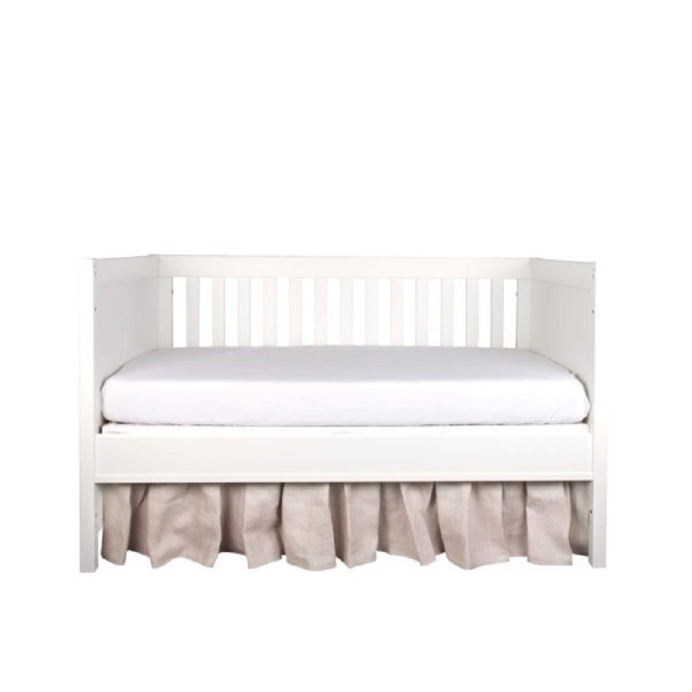 Theophile & Patachou 70 cm Baby Bed Skirt - Natural - Cotton White