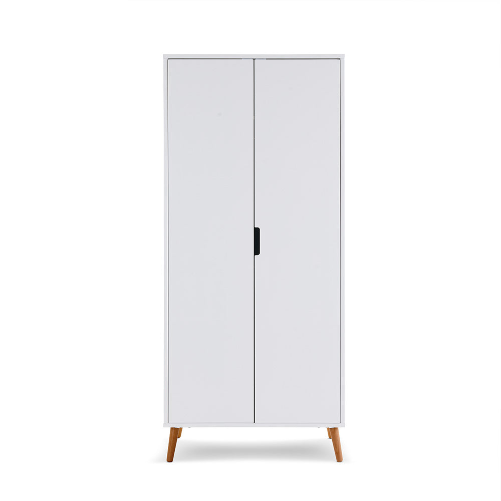 Obaby Maya Double Wardrobe - White with Natural