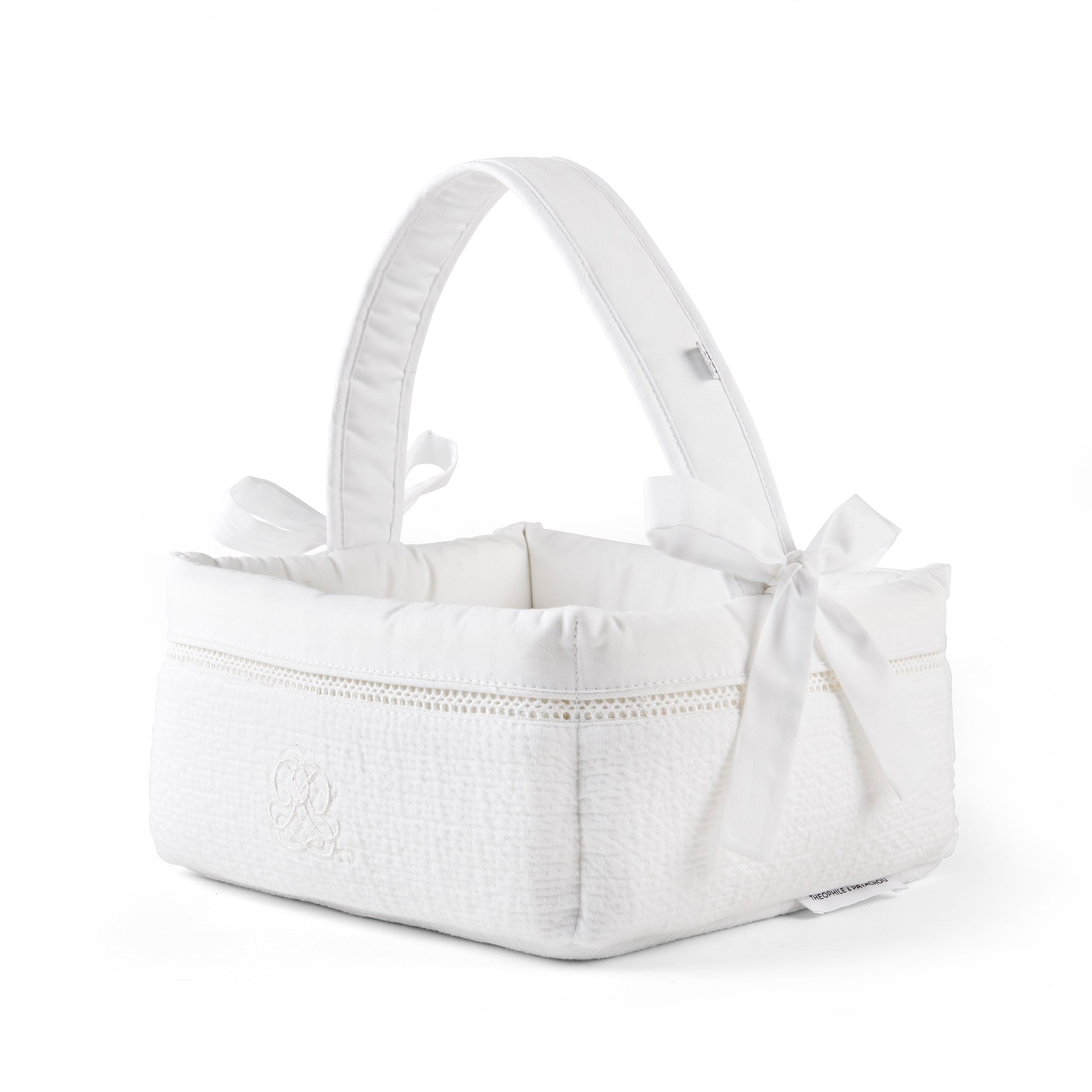 Theophile & Patachou Baby Toilet Basket - Cotton White