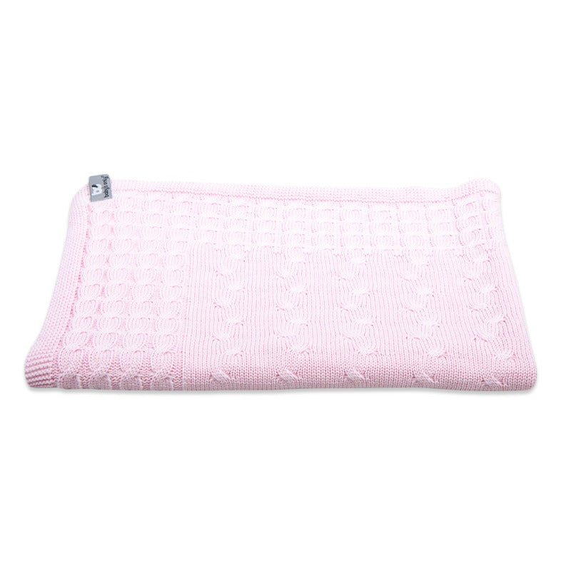 Baby's Only Crib Blanket - Cable Baby Pink