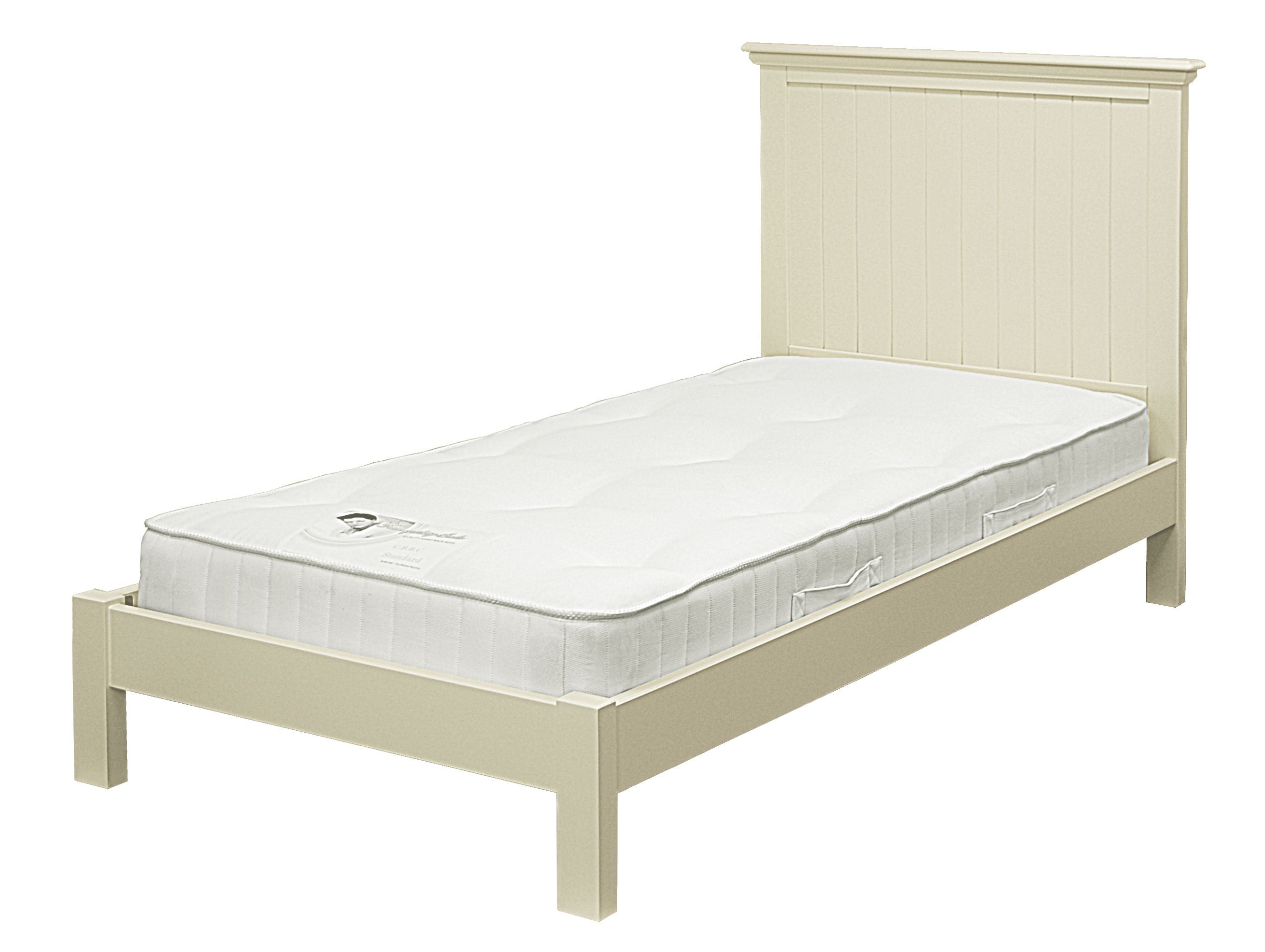 New Hampton Low Foot End Grooved Single Bed - Ivory