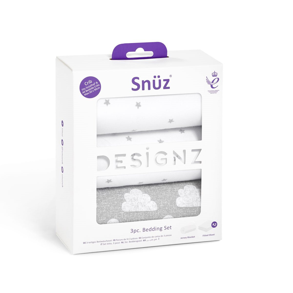 Snuzpod 3pc Crib Bedding Set - Cloud Nine