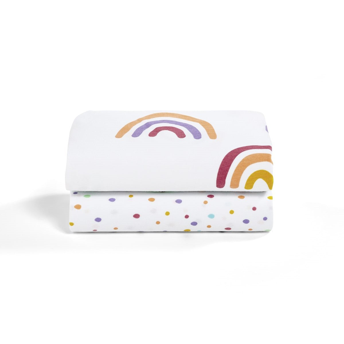 Snuzpod Crib 2 Pack Fitted Sheets - Colour Rainbow