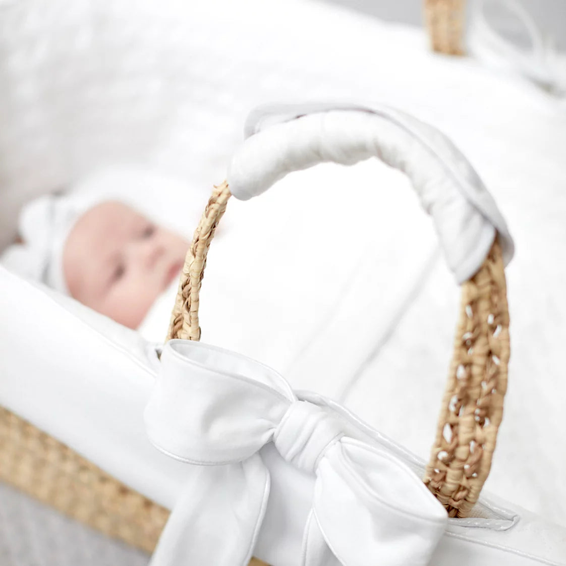 First Crystel White Moses Basket