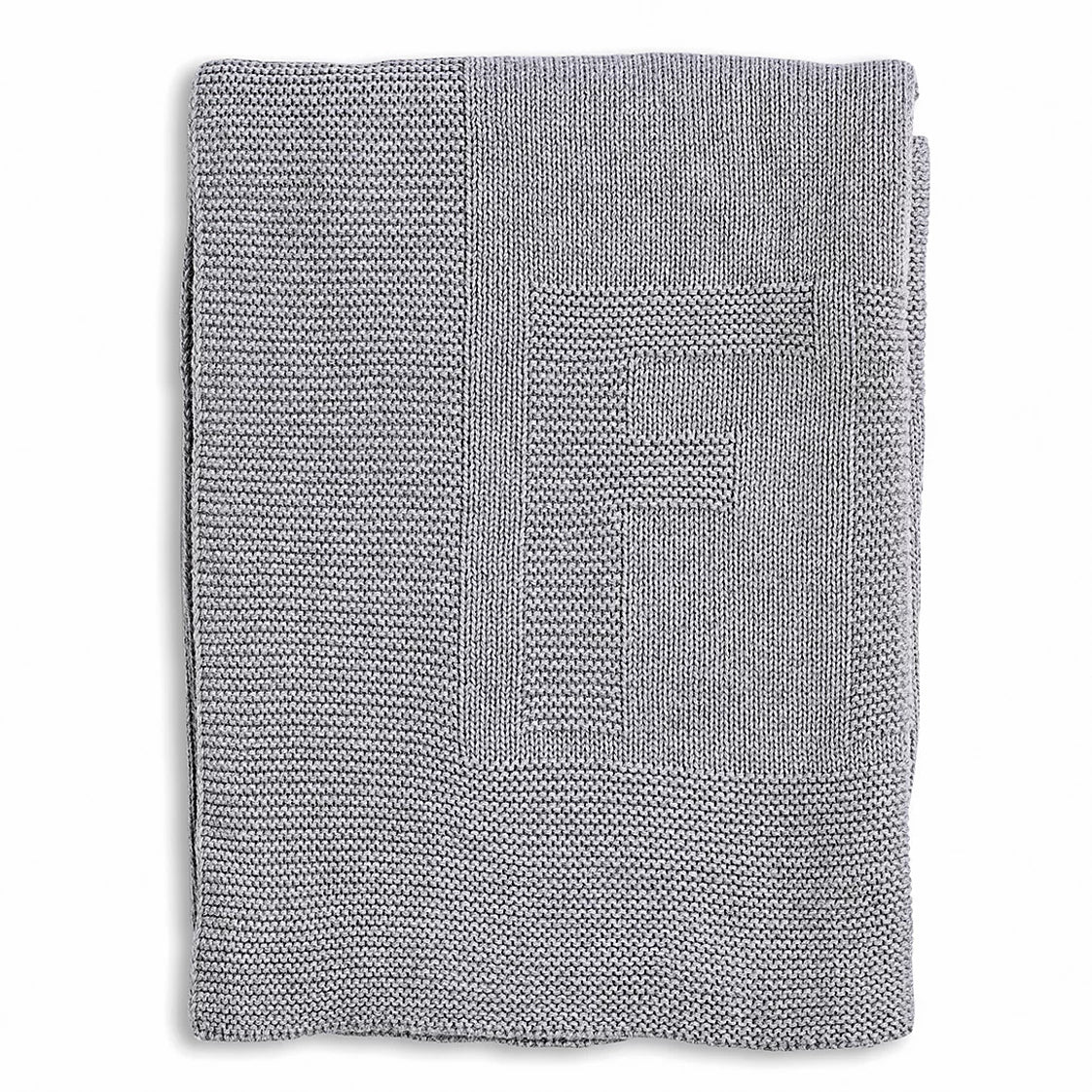 First Endless Grey Knitted Blanket in Cotton
