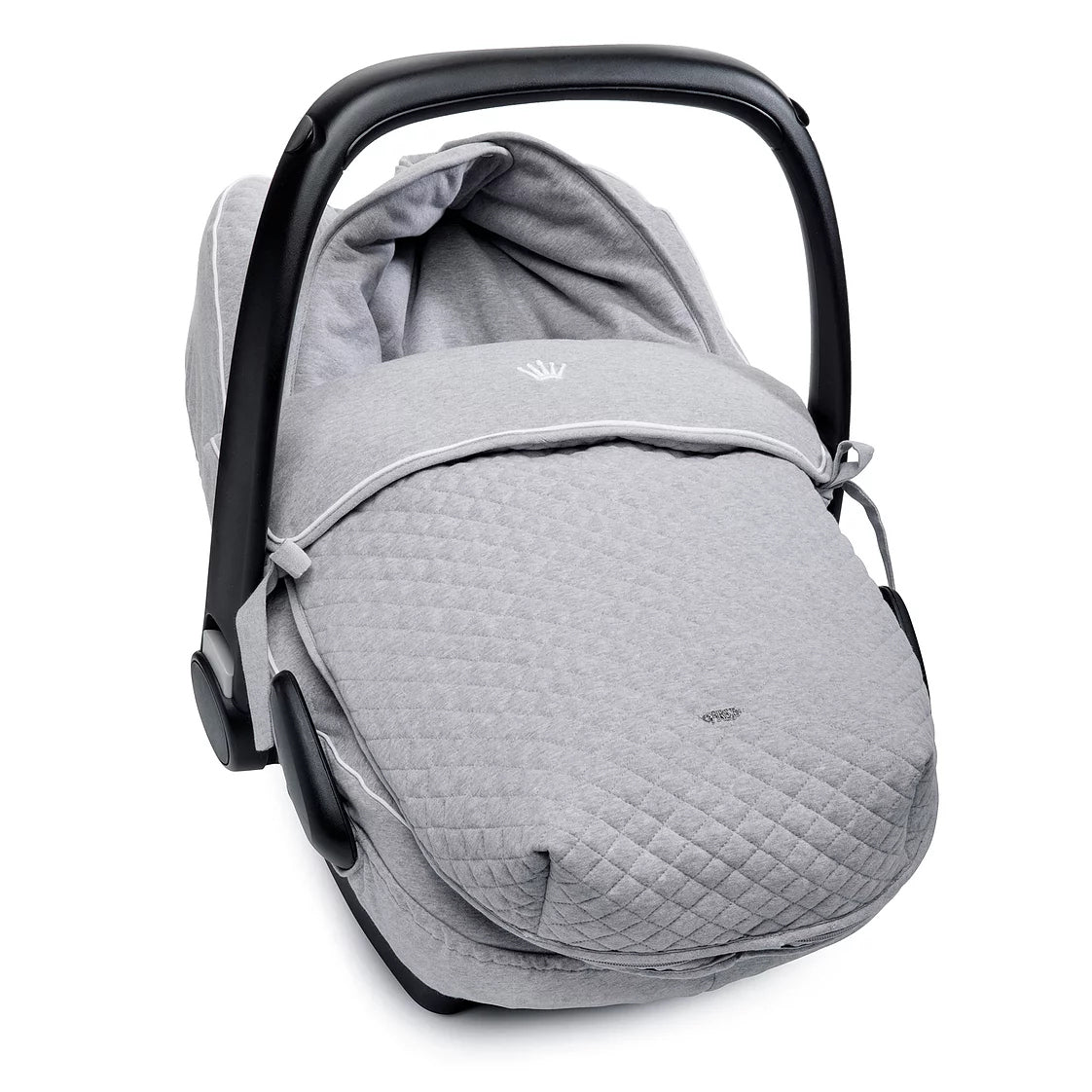 First Endless Grey Angels Nest for Car Seat - Grey Padded Jersey