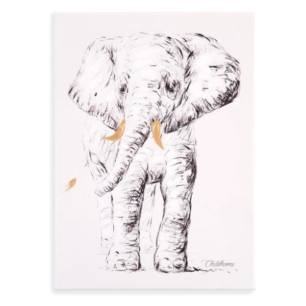 Cuddleco Oil Painting Elephant Head