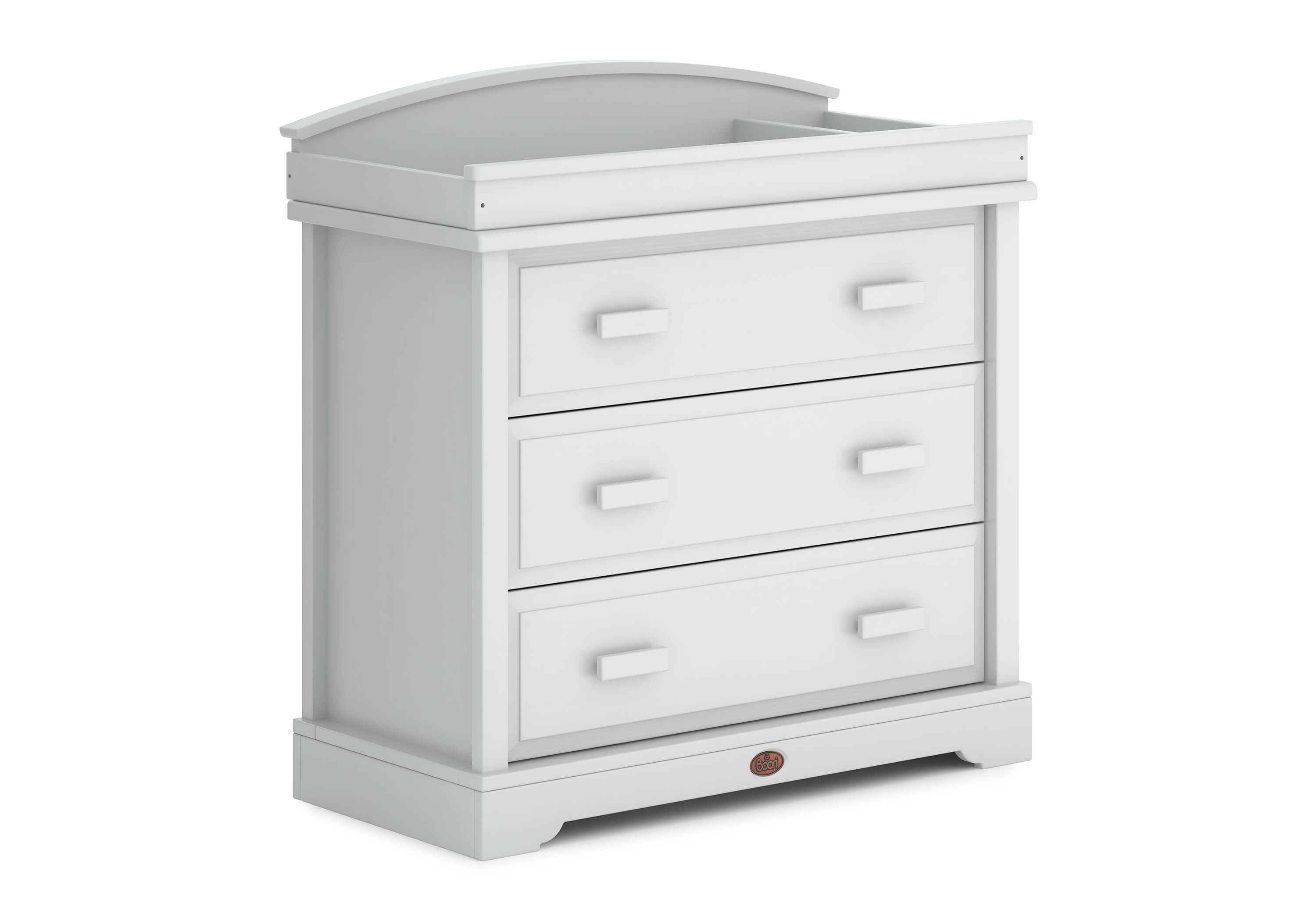 Boori 3 Drawer Dresser (with Arched Changing Station) - White