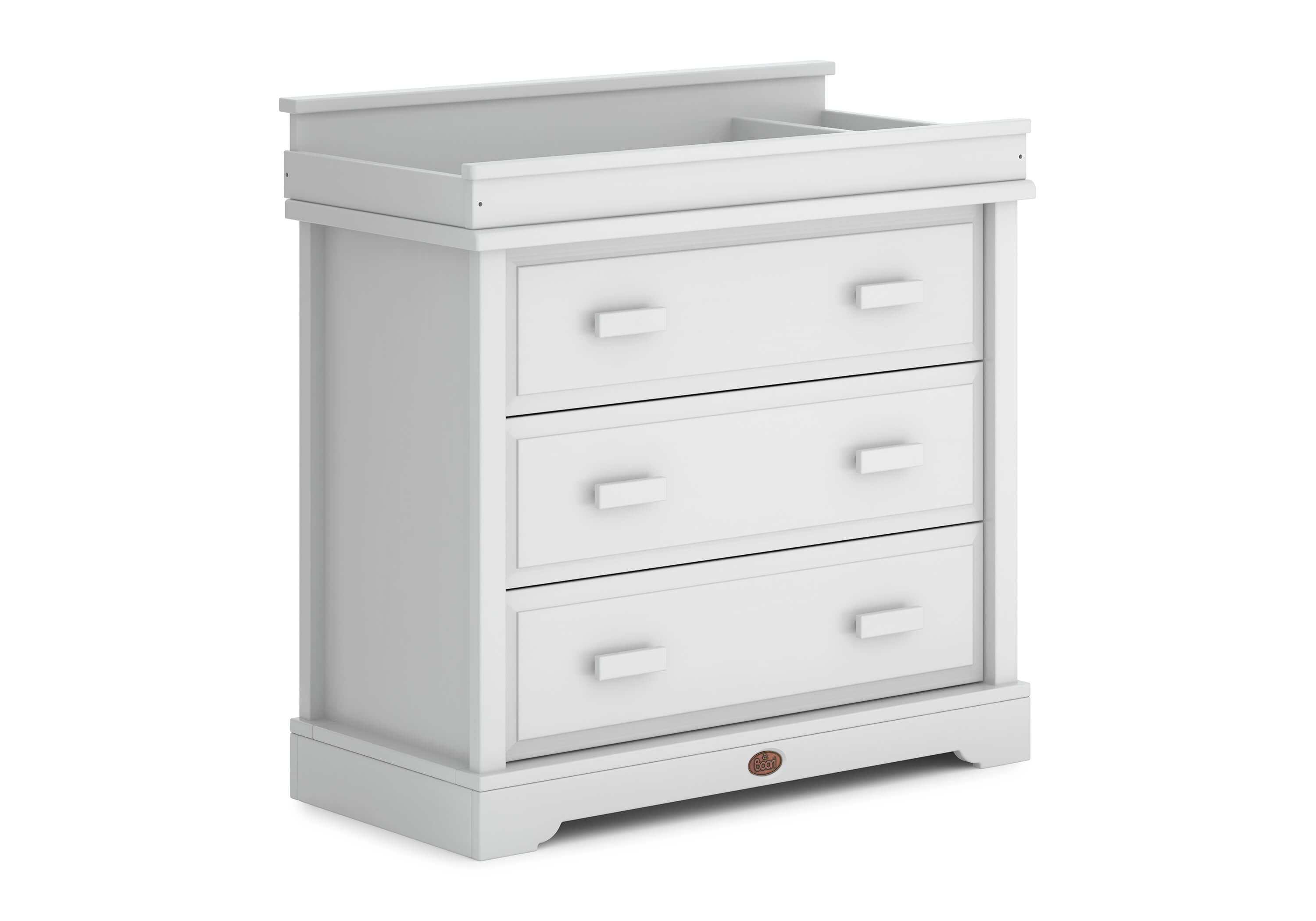 Boori 3 Drawer Dresser (with Squared Changing Station) - White