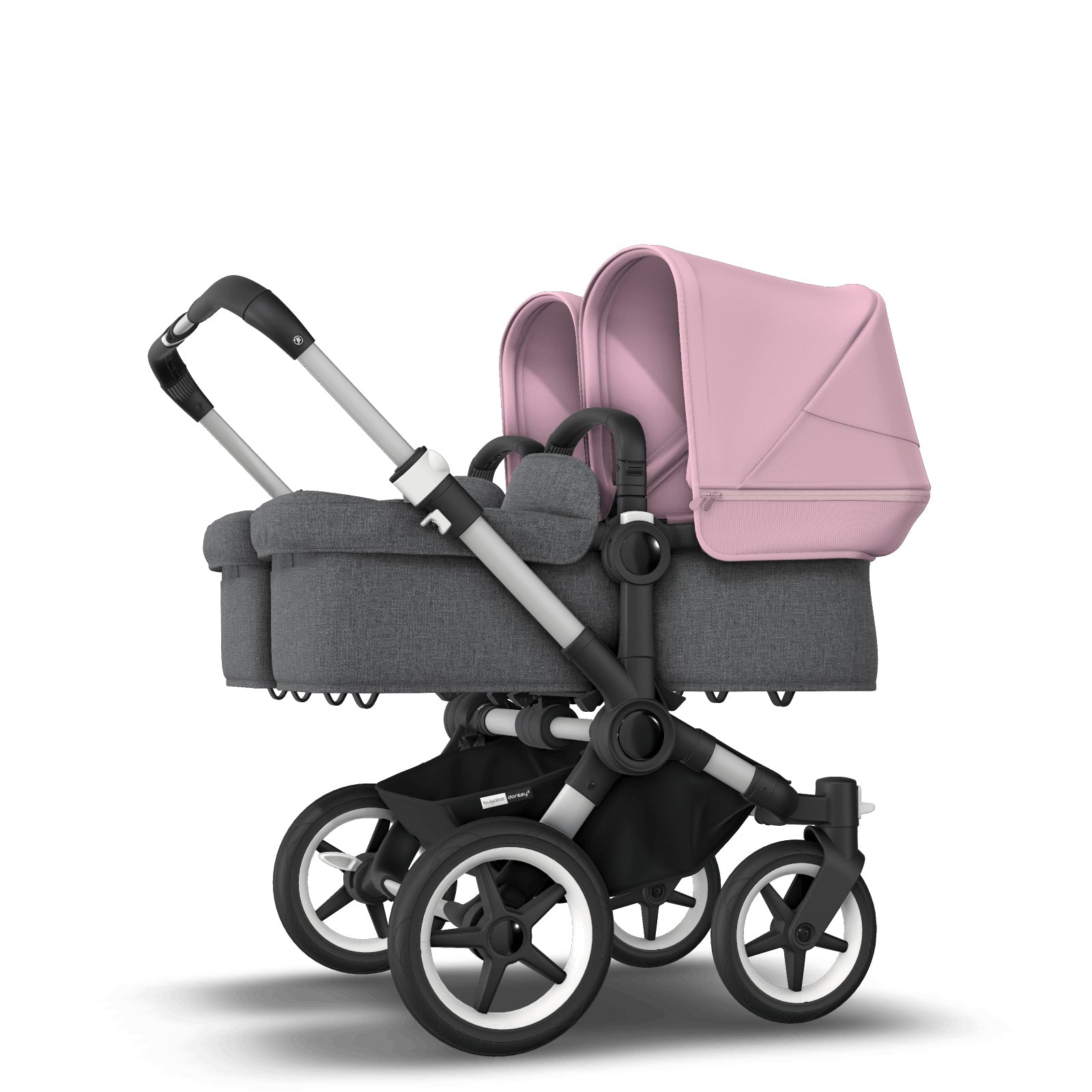 Bugaboo Donkey 3 Twin Seat and Carrycot Pushchair - Soft Pink