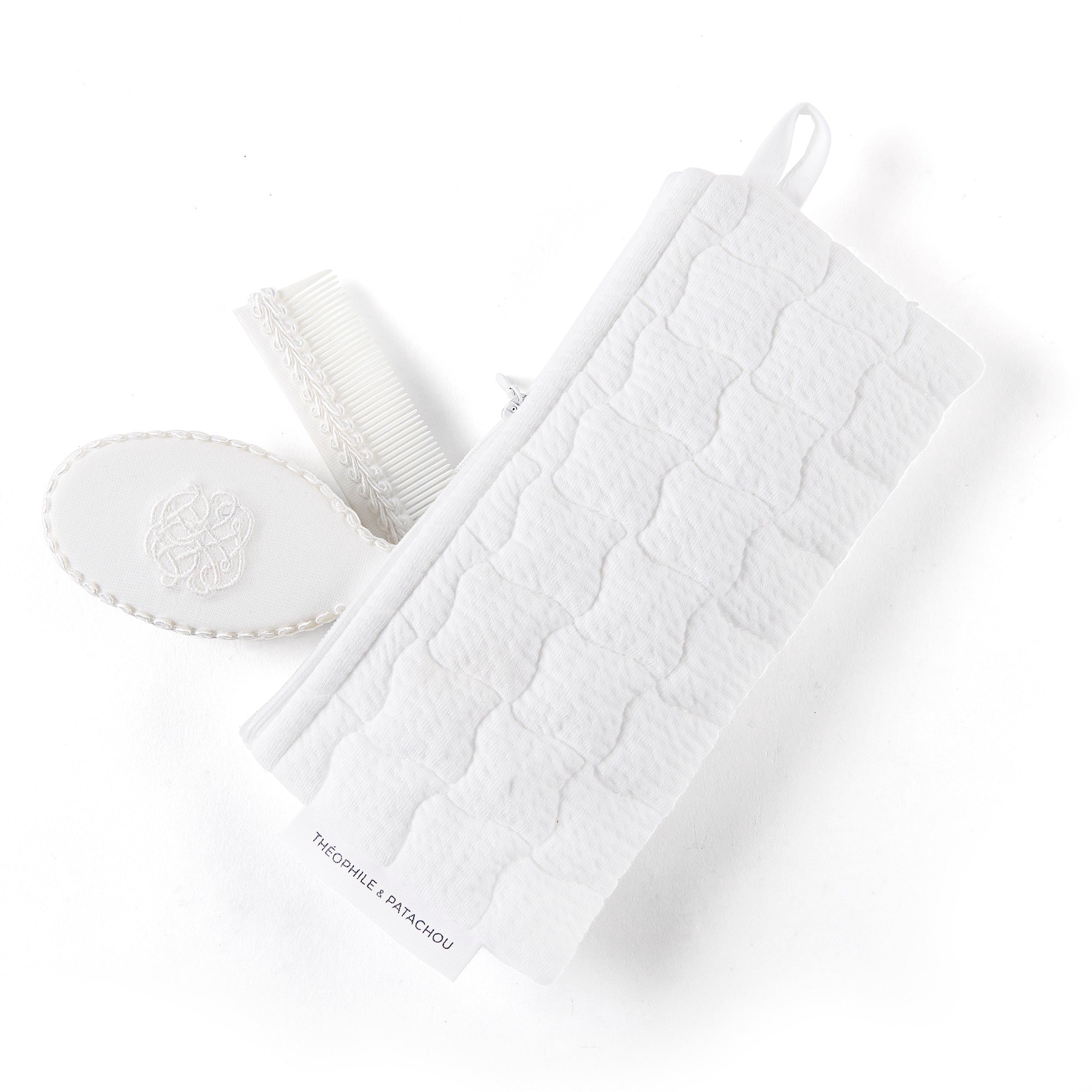 Theophile & Patachou Baby Brush and Comb - Cotton White