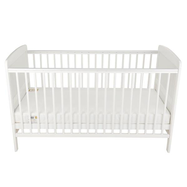 Cuddleco Juliet Cot Bed White + Harmony Hypo-Allergenic Bamboo Sprung Cot Bed Mattress