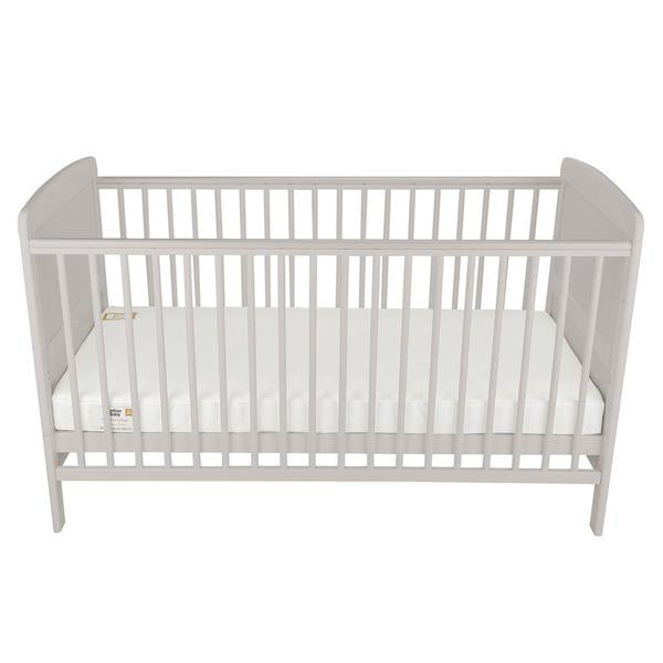 Cuddleco Juliet Cot Bed Dove Grey + Mother&Baby First Gold Anti-Allergy Foam Cot Bed Mattress