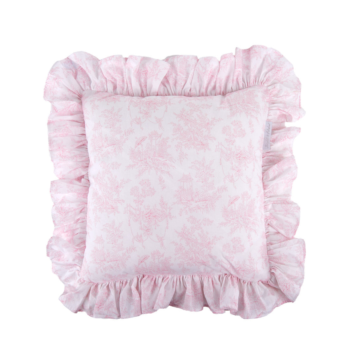 Theophile & Patachou Cushion With Button - Sweet Pink