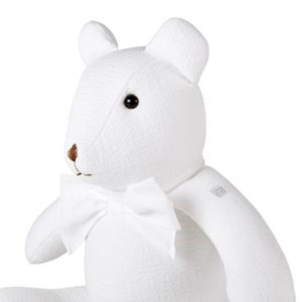 Theophile & Patachou Embossed Teddy Bear Deco - Cotton White