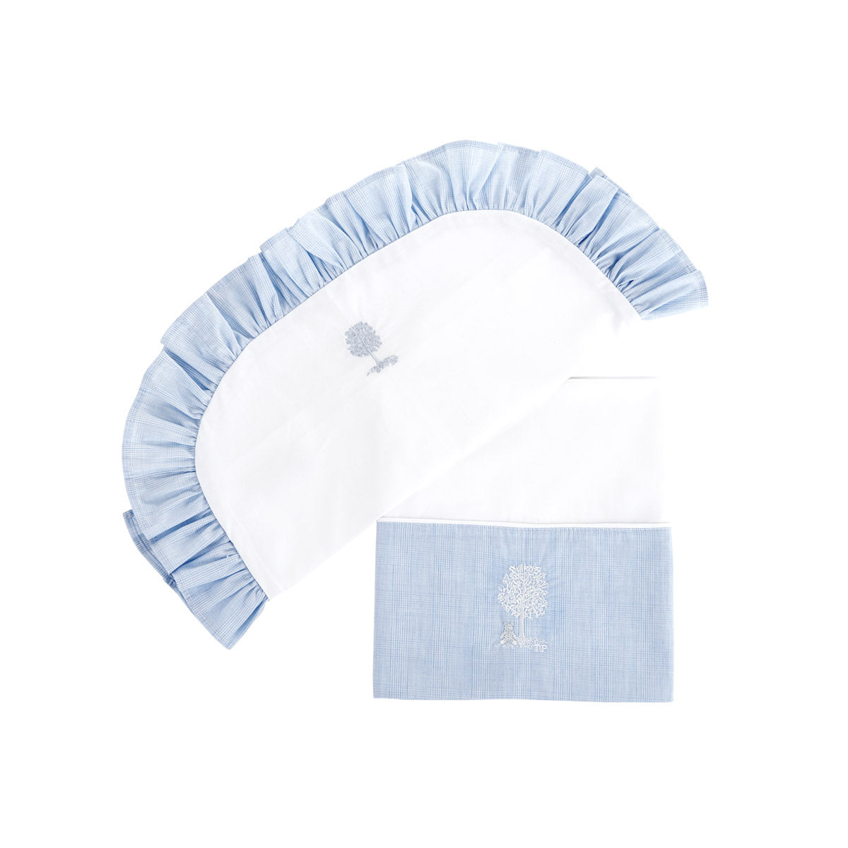 Theophile & Patachou Cradle Sheet and Pillowcase - Sweet Blue
