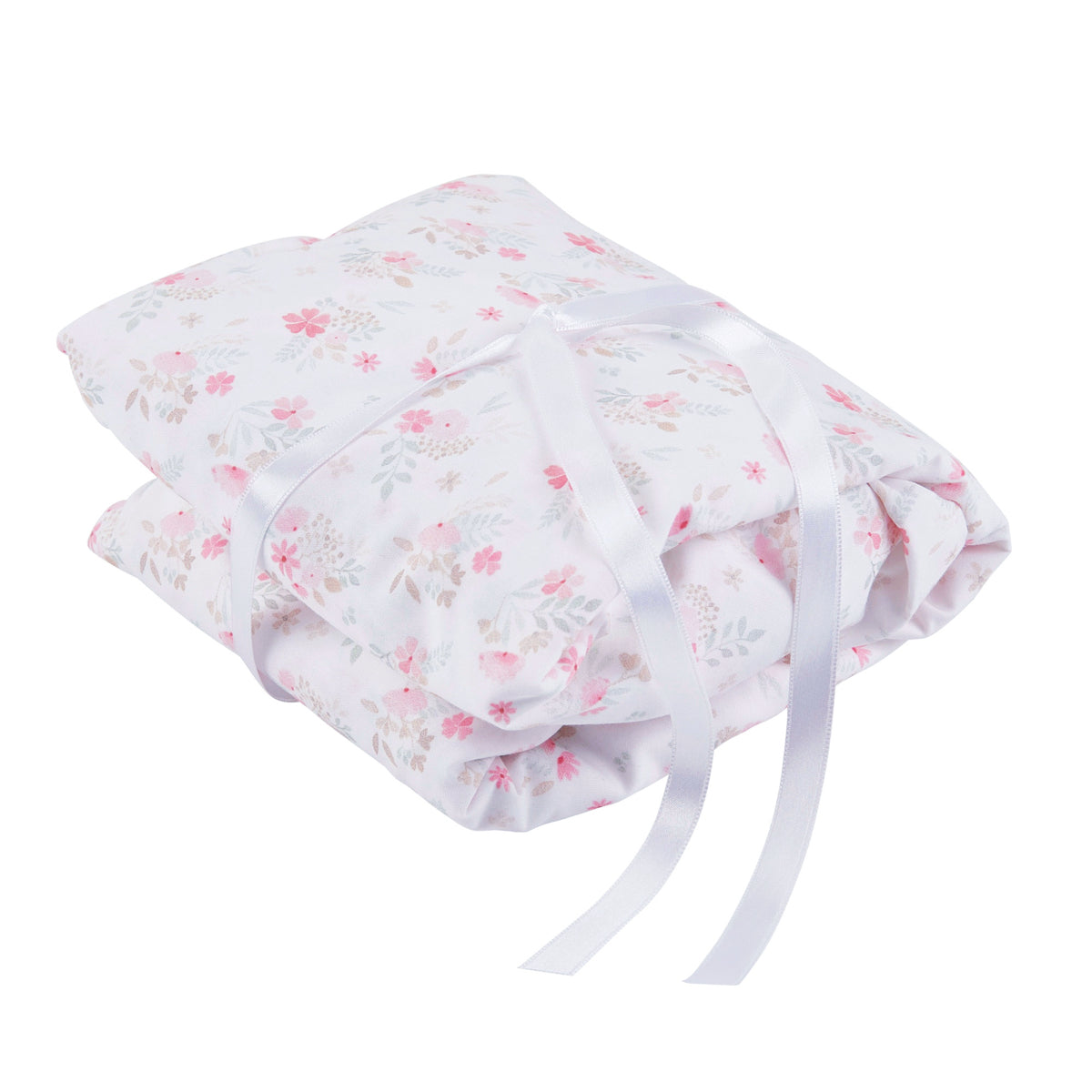 Theophile & Patachou Cot Bed Fitted Sheet 60 x 120 cm - Pink Flower
