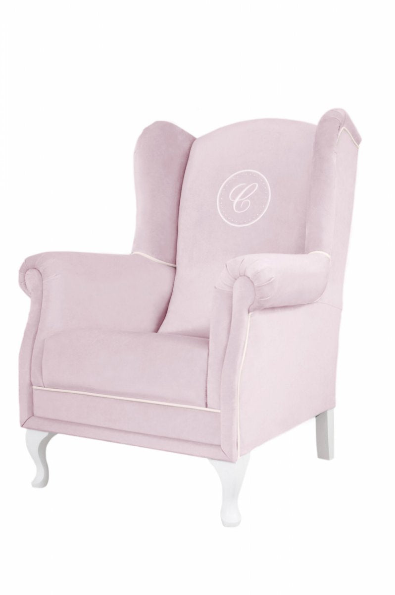 Pink Armchair with Emblem