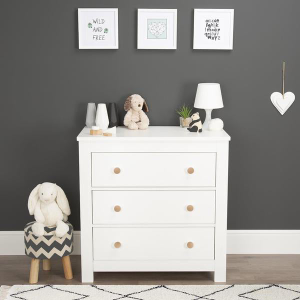 Cuddleco Aylesbury 3 Drawer Dresser & Changer - White and Ash
