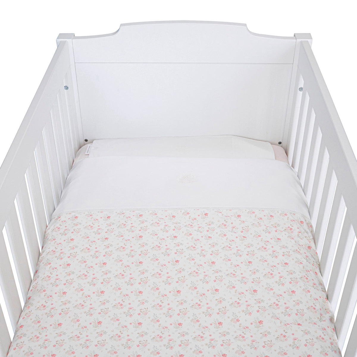 Theophile & Patachou Baby Cot Bed Duvet Cover and Pillowcase - Pink Flower