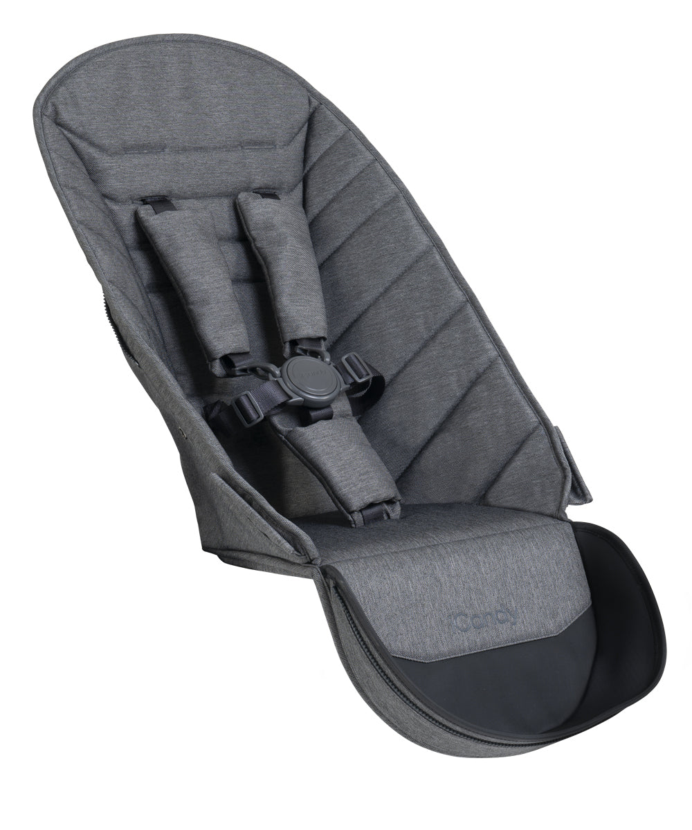 iCandy Peach 2nd Seat Fabric - Dark Grey Twill