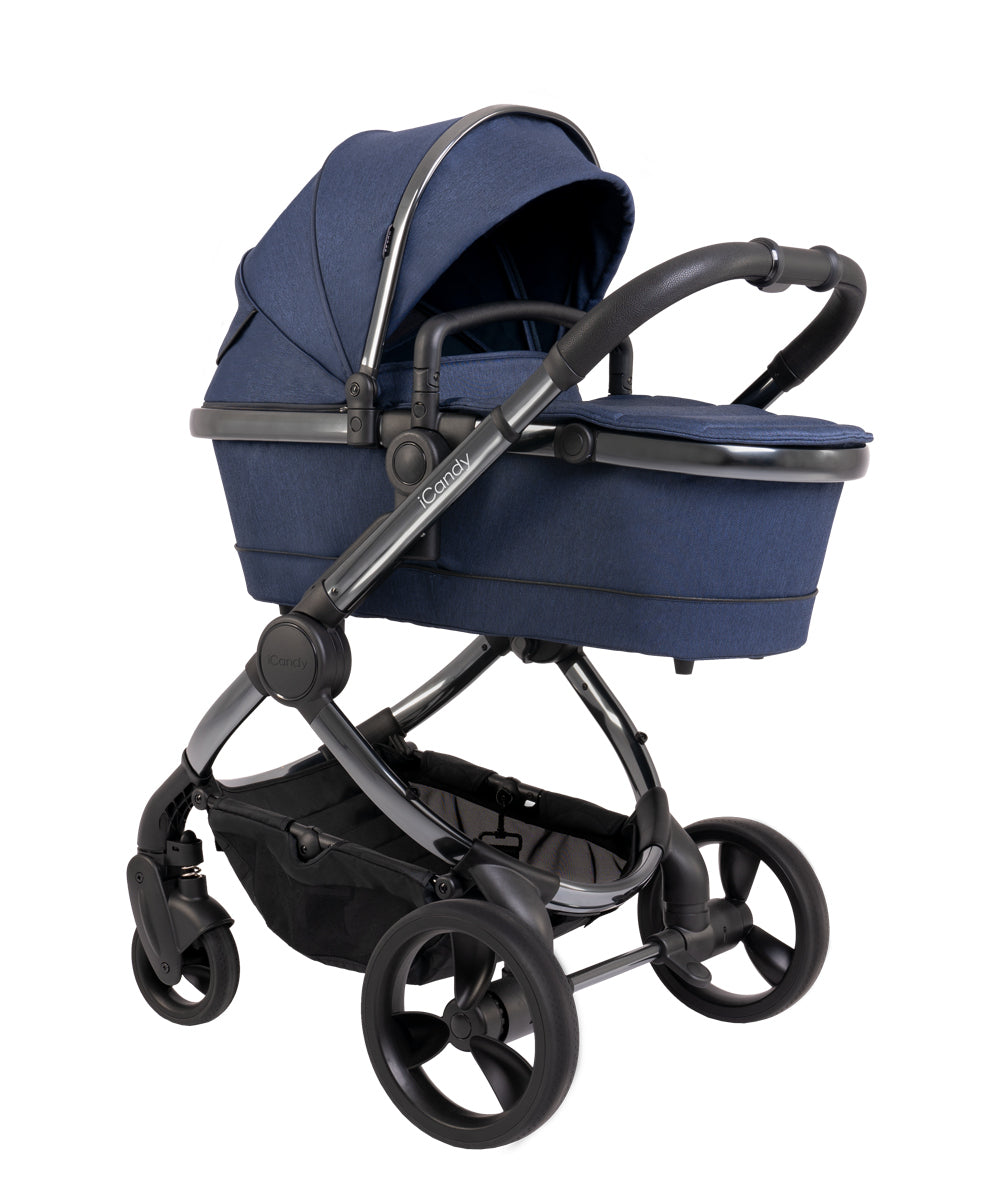 iCandy Peach Pushchair and Carrycot - Phantom Navy Twill