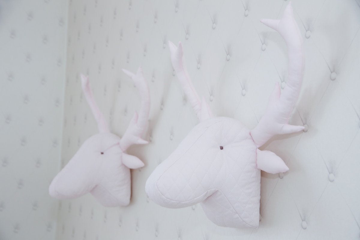 Baby Pink Quilted Moose'S Head