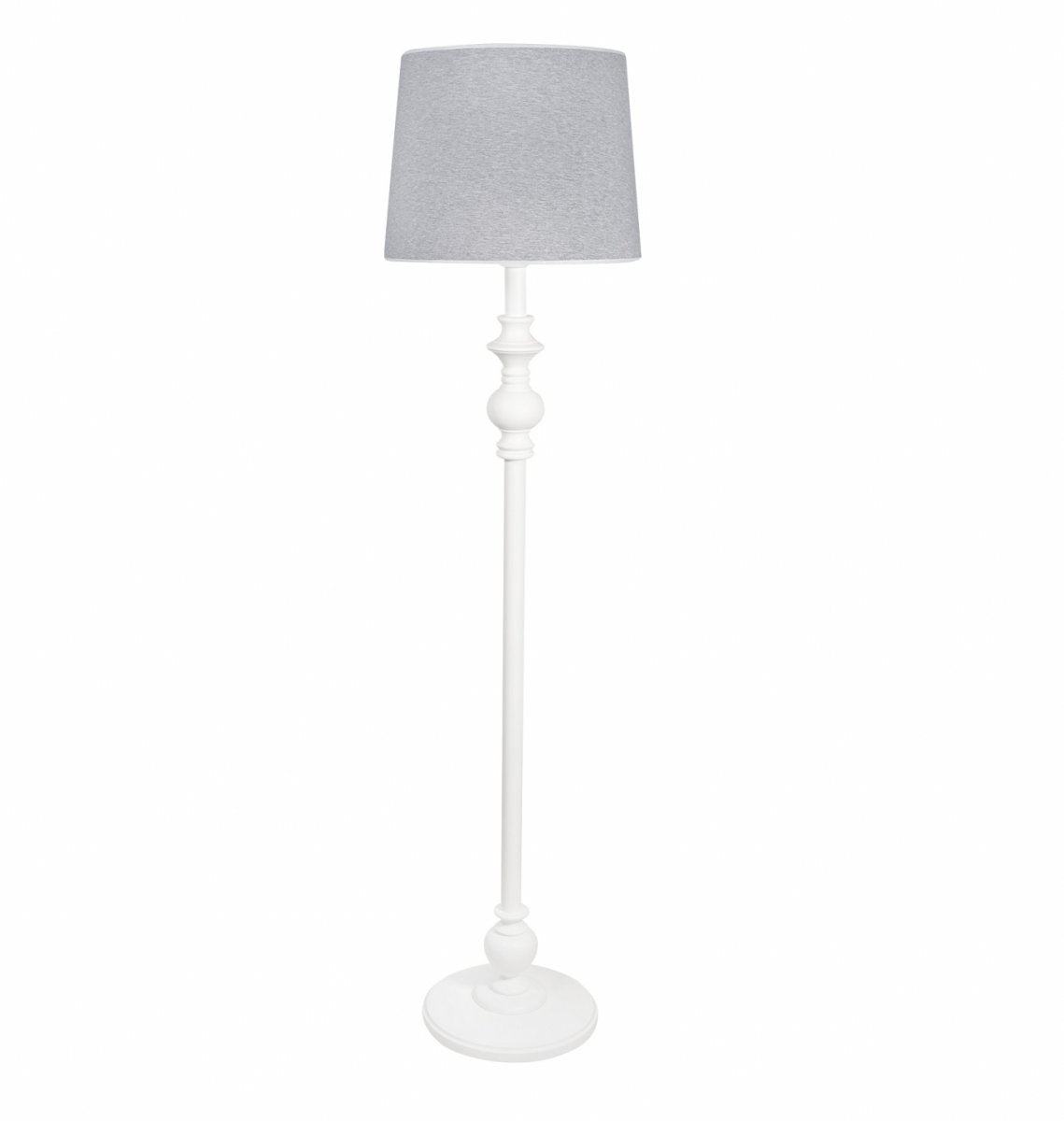 Grey Floor Lamp with Decorative Leg