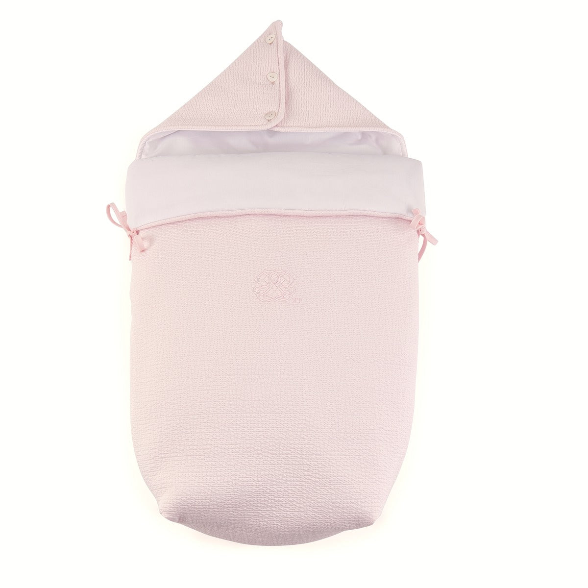 Theophile & Patachou Hooded Sleeping Bag - Cotton Pink