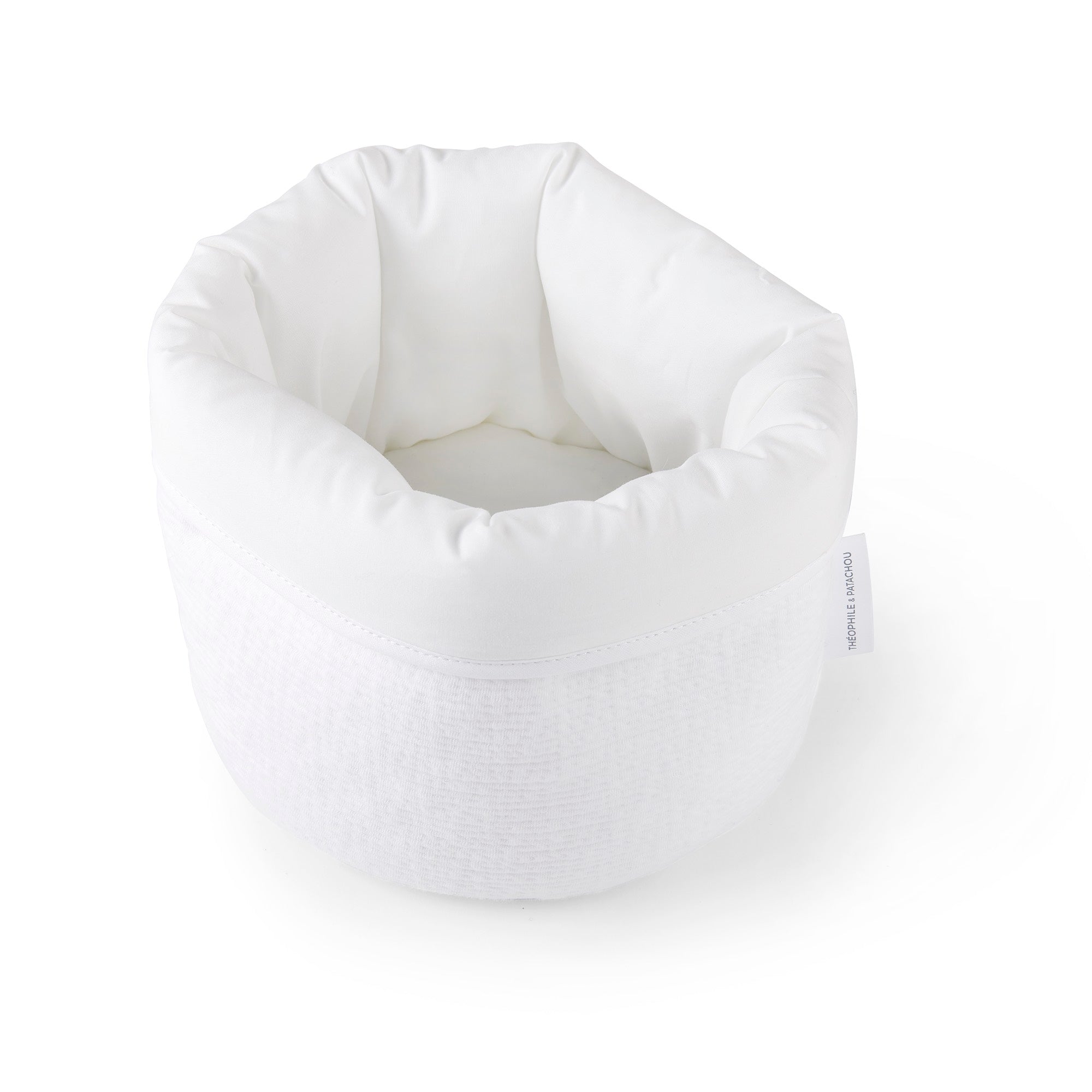 Theophile & Patachou Baby Round Toilet Basket - Cotton White