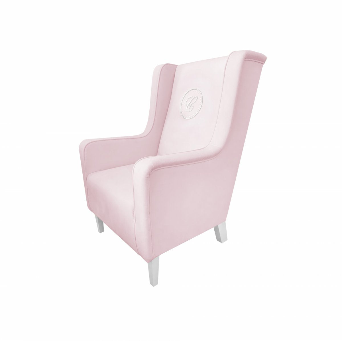 Armchair Modern Pink with Emblem