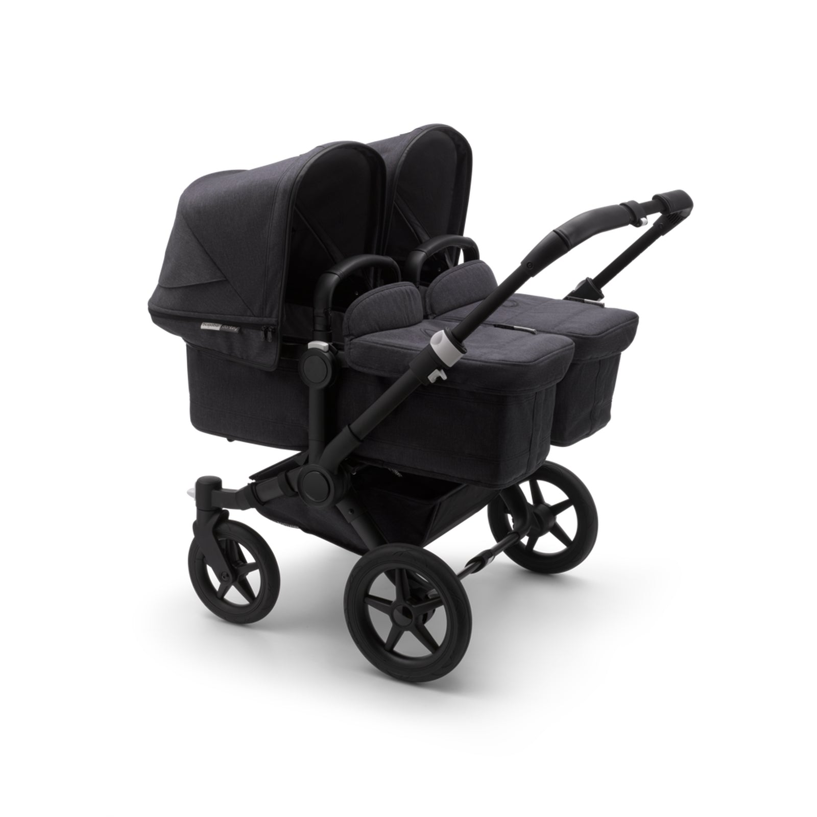 Bugaboo Donkey 3 Twin Seat and Carrycot Pushchair - Mineral Washed Black