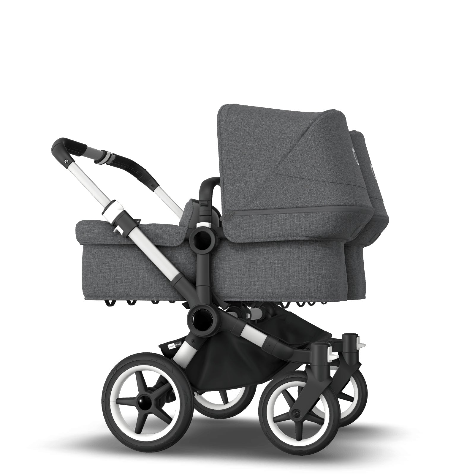 Bugaboo Donkey 3 Twin Seat and Carrycot Pushchair - Grey Melange