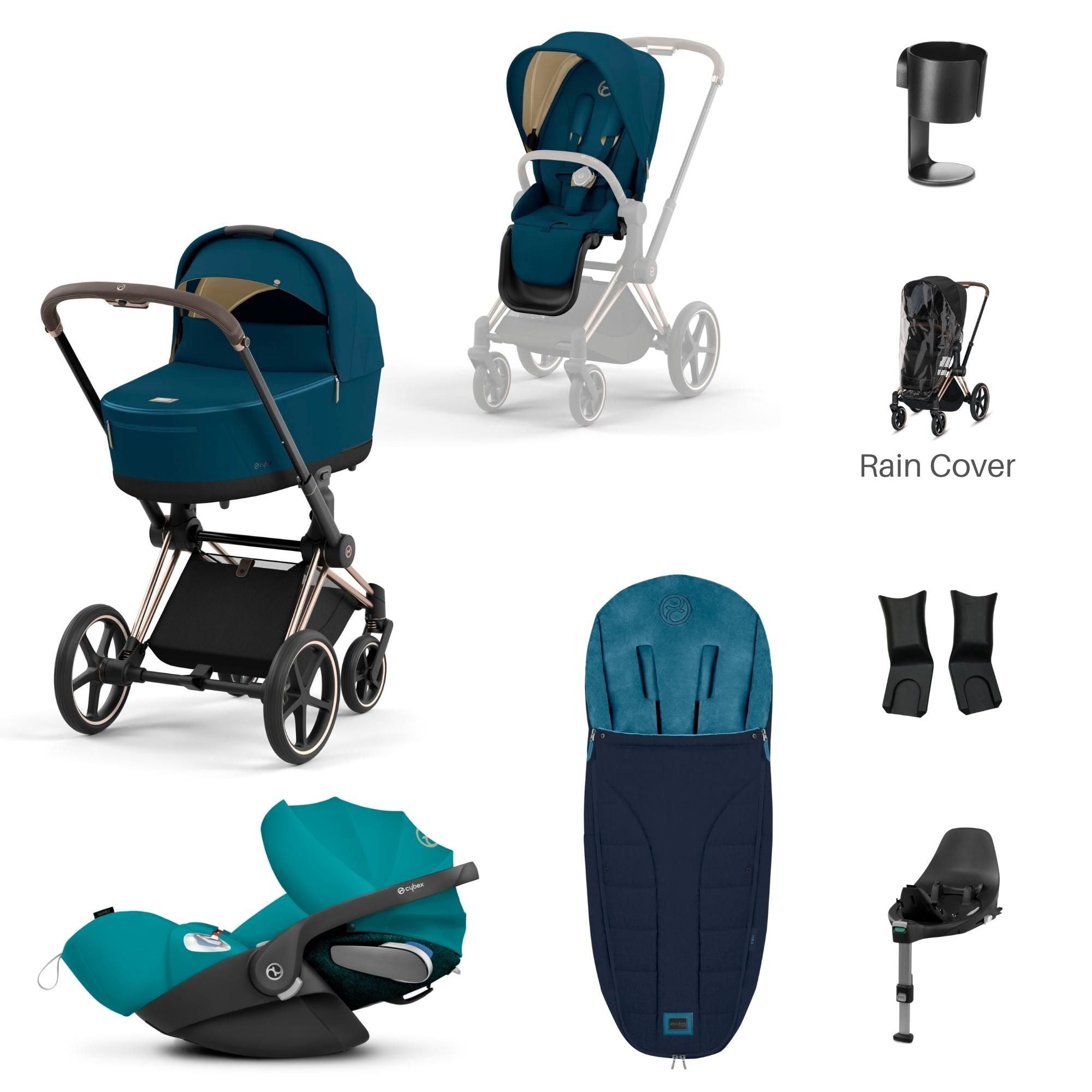 Cybex Priam Complete Travel System 2022 - Rosegold