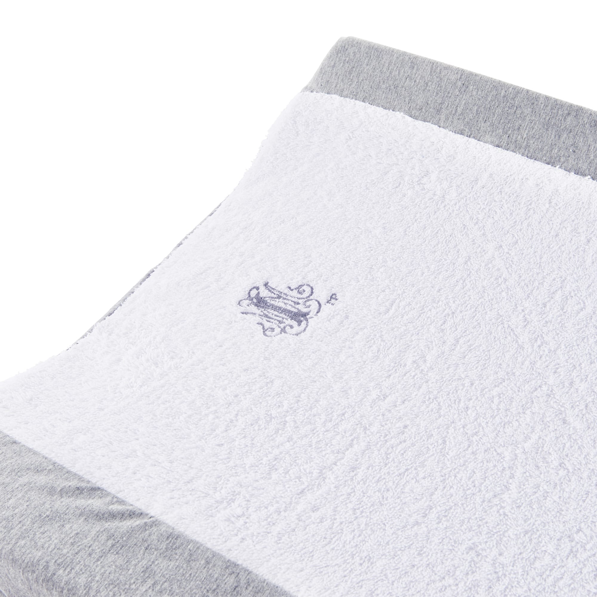 Theophile & Patachou Cover for Baby Changing Mat in Terry Cloth and Jersey - White / Grey