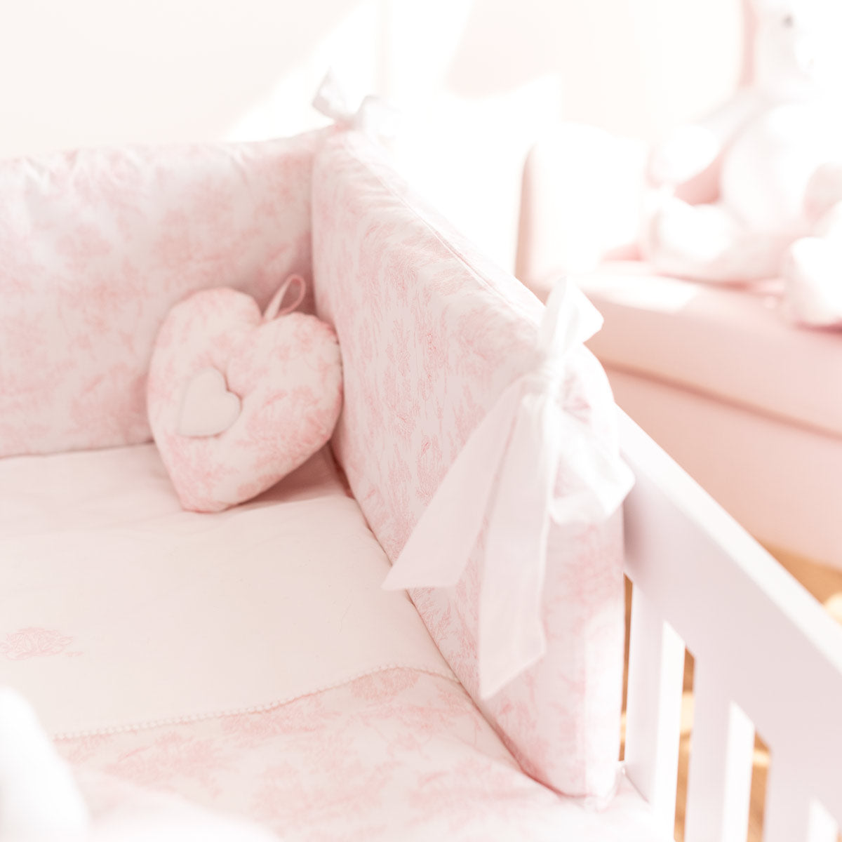 Theophile & Patachou Cot Bed Bumper 70 cm - Sweet Pink