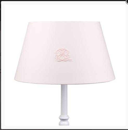 Theophile & Patachou Large Embroidered Lampshade - Cotton Pink