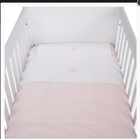 Theophile & Patachou Baby Cot Bed Duvet Cover and Pillowcase - Cotton Pink
